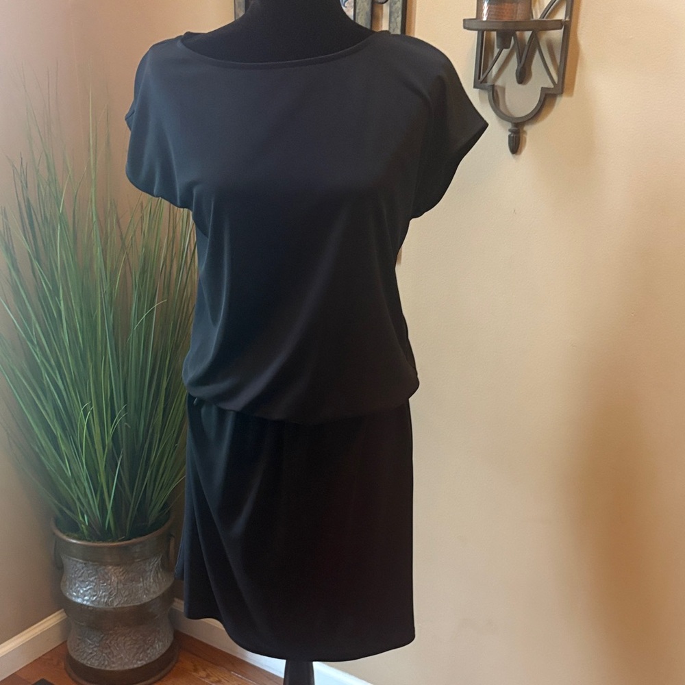 Talbots Black Women's Dress with Scoop Neck